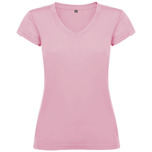 T-shirt promotionnel col en V Femme 155gr Victoria ROLY Rose clair